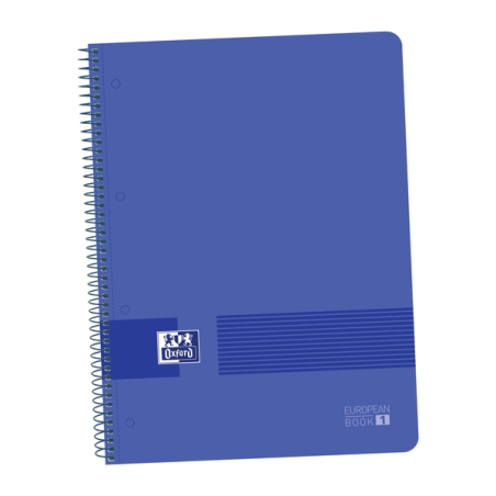 LOT de 5 Carnet Oxford Live&Go A4+ Couverture Plastique - Europeanbook 1 5x5 - 80 Feuilles - Bleu Marine