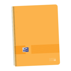 LOT de 5 Carnet Plastique Oxford Live&Go A4+ - Couverture Solide - Format A4+ - 80 Feuilles Carrées 5x5