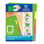 LOT de 25 Intercalaires Oxford Strongline A4 5 positions - 4 trous - Carton 200gr - Couleurs Assorties