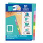 LOT de 25 Intercalaires Oxford Strongline A4 - 10 positions de couleurs différentes - 4 trous - Carton 200gr