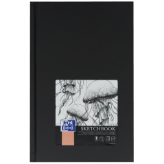 LOT de 5 Oxford Artbooks Carnet de croquis cousu à couverture extra rigide A5 - Format A5 - Couverture rigide - Carnet cousu - 9
