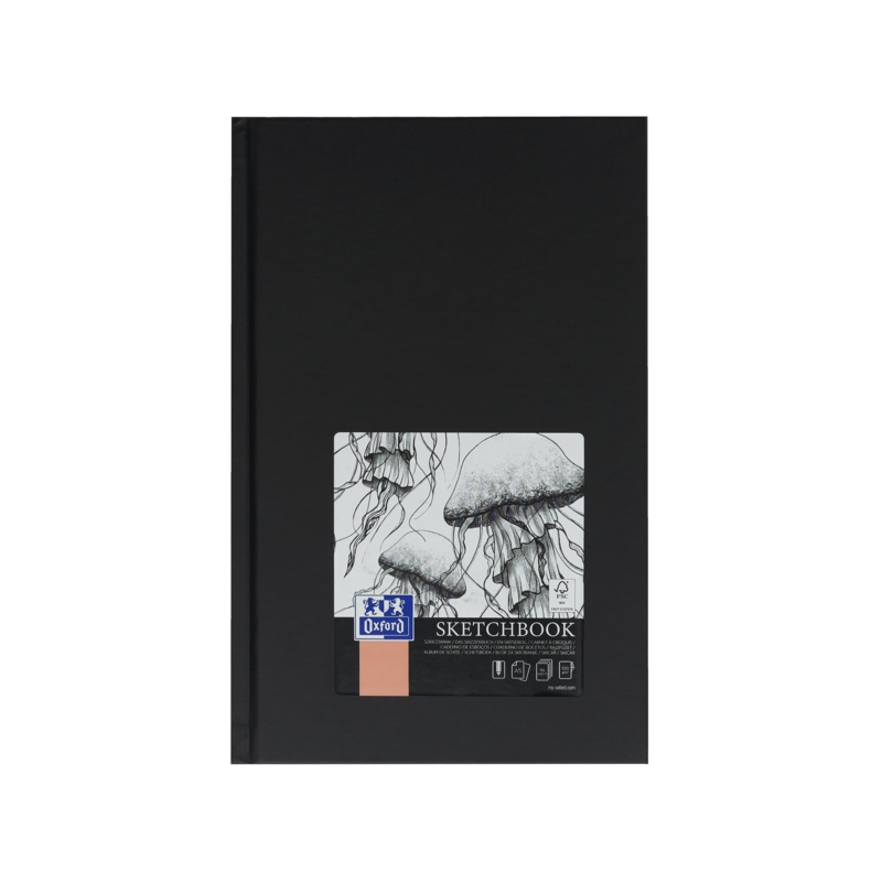 LOT de 5 Oxford Artbooks Carnet de croquis cousu à couverture extra rigide A5 - Format A5 - Couverture rigide - Carnet cousu - 9