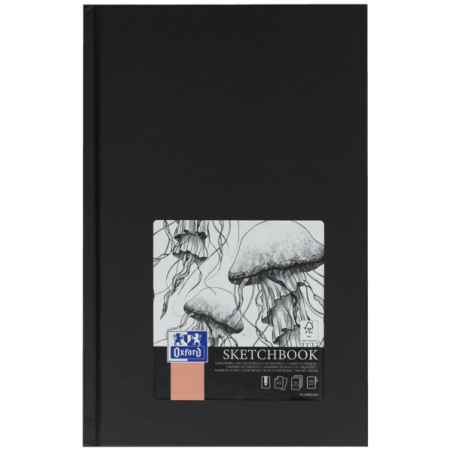 LOT de 5 Oxford Artbooks Carnet de croquis cousu à couverture extra rigide A5 - Format A5 - Couverture rigide - Carnet cousu - 9