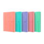 LOT de 5 Carnet Oxford Signature Cousu Couverture Extra Rigide A5 - 80 Feuilles - Couverture Résistante - 1 Ligne - Couleurs Ass