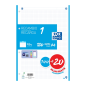 LOT de 13 Recharge Oxford School A4 - 5x5 - 100+20 Feuilles - Couleur Turquoise