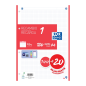 LOT de 13 Recharge Oxford School A4 - 5x5 - 100+20 Feuilles - Rouge
