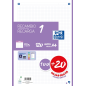 LOT de 13 Recharge Oxford School A4 - 5x5 - Promotion 100+20 Feuilles - Couleur Lilas