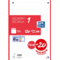 LOT de 13 Recharge Oxford School A4 - 1 Ligne - 100+20 Feuilles - Rouge