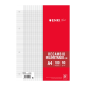 LOT de 25 Recharge Enri Plus 90gr A4 Millimétrique - Papier 90gr - Format A4 - avec Marge - 4 Trous - 100 Feuilles