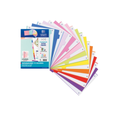 LOT de 25 Intercalaires Oxford Strongline A4 - 10 positions - Différentes couleurs - 4 trous - Plastique opaque - 500 microns