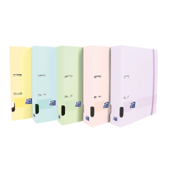 LOT de 5 Oxford Live & Go Classeur A4+ en plastique polyfoam – Couverture robuste – Dos de 70 mm – Couleurs assorties