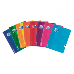 LOT de 10 Cahier agrafé Oxford Openflex - Format A5+ - 48 feuilles blanches - Encre transparente - Couleurs assorties