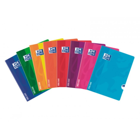 LOT de 10 Cahier agrafé Oxford Openflex - Format A5+ - 48 feuilles blanches - Encre transparente - Couleurs assorties