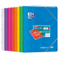 LOT de 10 Carnet agrafé Oxford Easybook Max A4 - Couverture plastique robuste - 1 ligne avec 2 marges - 48 feuilles de papier de