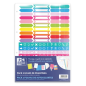 LOT de 10 Oxford Pack de 2 Feuilles d'Autocollants - Design Varié - Adhésif de Haute Qualité - Idéal pour Décorer les Carnets