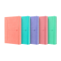 LOT de 5 Oxford Signature Carnet Cousu Couverture Extra Rigide A5 Uni 80 Feuilles Assortiment Pastel - Format A5 - Couverture Ex