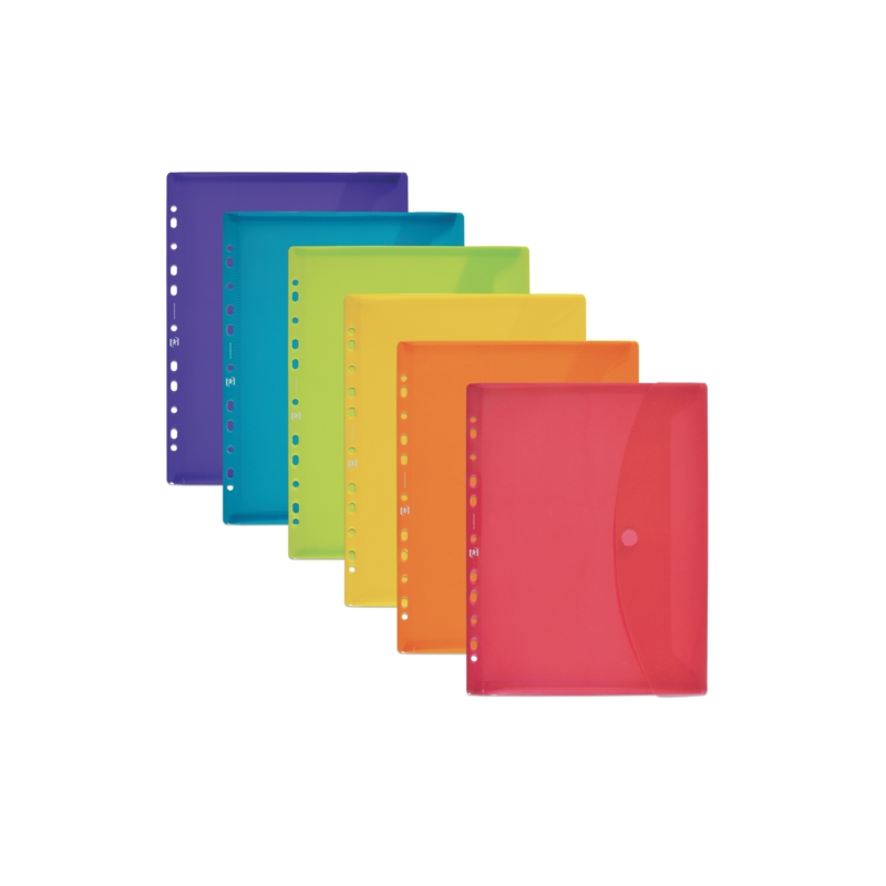 LOT de 24 Oxford Multi-fentes avec Velcro A5 - Organiseur de documents - Format A5 - Fermeture Velcro - Idéal pour ranger et tra