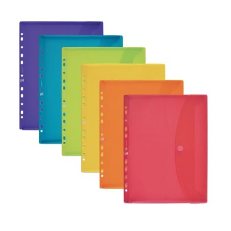 LOT de 24 Oxford Multi-fentes avec Velcro A5 - Organiseur de documents - Format A5 - Fermeture Velcro - Idéal pour ranger et tra