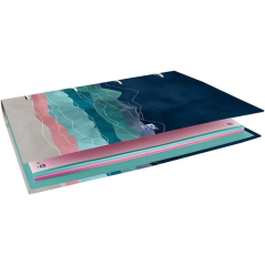 LOT de 10 Reliure européenne Oxford Ice Explorer - Couverture extra rigide - Dos 45 mm - Anneaux 4Dx35 mm - Remplacement 5x5 - 2