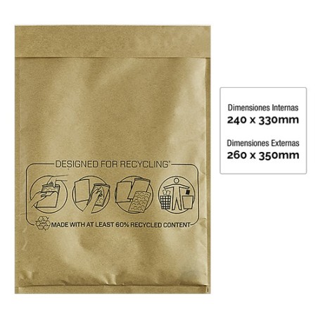 Bankers Box Pack de 50 Sacs à Bulles Rembourrés - Mesure 240x330mm - Bulles Internes pour Amorti - Idéal pour Transporter des