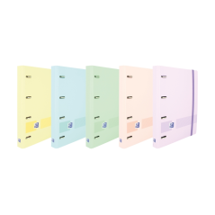 LOT de 5 Oxford Ebind Oxfl&G Notebook A5+ Couverture pastel + R5 Pastel Dots - Papier de haute qualité - Taille A5+ - Couverture