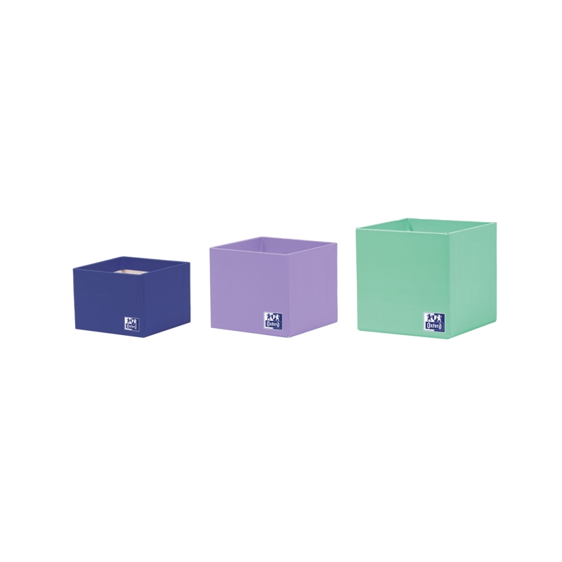 LOT de 4 Oxford Portabolis 3 Cups - Organiseur de bureau - Comprend 3 compartiments - Design compact et fonctionnel