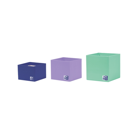 LOT de 4 Oxford Portabolis 3 Cups - Organiseur de bureau - Comprend 3 compartiments - Design compact et fonctionnel