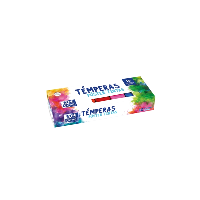 Oxford Temperas 20 ml - Haute pigmentation - Facile à mélanger - 10 couleurs