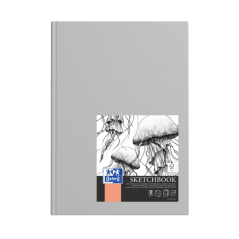 LOT de 5 Oxford Artbooks A5 Couverture Extra Rigide - Carnet Cousu pour Croquis - 96 Feuilles de 100gr - Couleurs Assorties