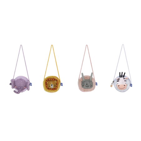 LOT de 8 Sac Enfant Oxford Kids Peluche Soft Touch - Idéal pour les Jeunes Enfants - Design de 4 Animaux - Texture Douce et Agré