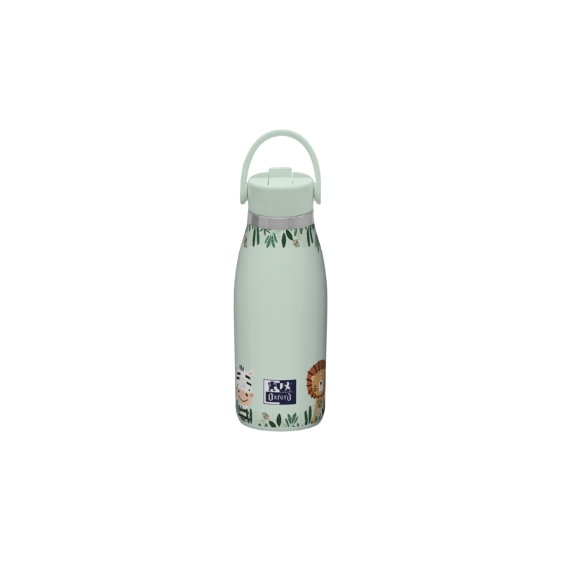 Bouteille Thermos Oxford Runbott Kids 35cl - Revêtement intérieur céramique - Contenance 35cl - Design Vert - Idéale pour les en