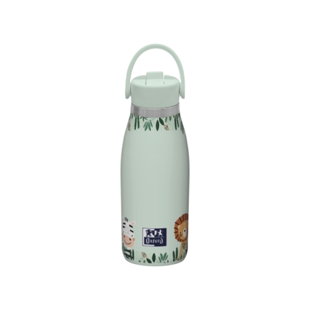 Bouteille Thermos Oxford Runbott Kids 35cl - Revêtement intérieur céramique - Contenance 35cl - Design Vert - Idéale pour les en