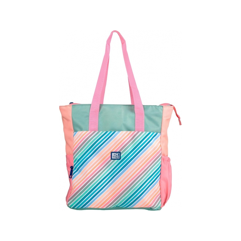 Oxford Tote Bag Convertible 2 en 1 Colorblock - RPET Polyester Recyclé - Capacité 30L - Polyvalent et Ecologique