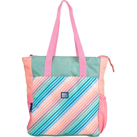 Oxford Tote Bag Convertible 2 en 1 Colorblock - RPET Polyester Recyclé - Capacité 30L - Polyvalent et Ecologique
