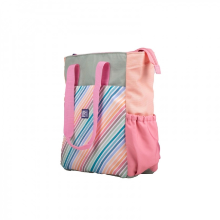 Oxford Tote Bag Convertible 2 en 1 Colorblock - RPET Polyester Recyclé - Capacité 30L - Polyvalent et Ecologique