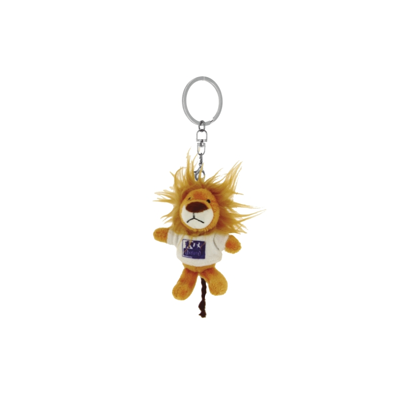 Porte-clés lion en peluche Oxford Lion - Idéal pour offrir ou collectionner - Blanc