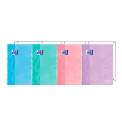 LOT de 5 Oxford School Touch Europeanbook 1 A4+ - Couverture extra rigide et résistante - 80 feuilles de haute qualité - Couleur