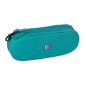 Trousse Oxford Kangoo à crochet en B avec poche intérieure en filet et fermeture élastique pour cahiers - Semi-rigide - Bleu tur