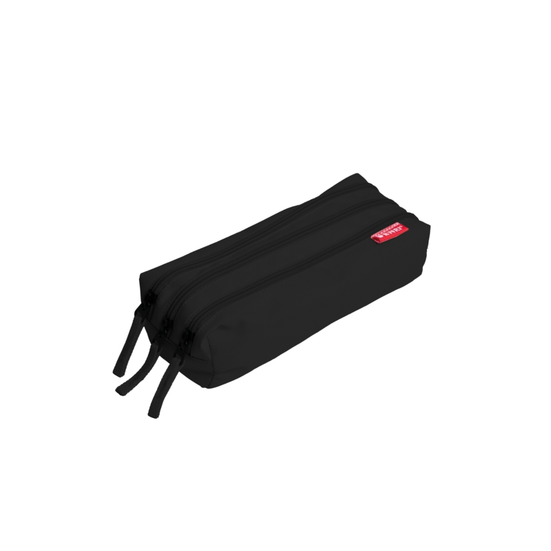 Trousse Enri avec 3 fermetures éclair noir