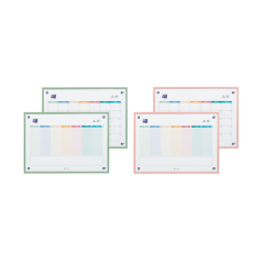 LOT de 4 Agenda Oxford A3 Réversible Semaine&Mois + Compl - 2 Couleurs - Grand Format pour une Organisation Efficace