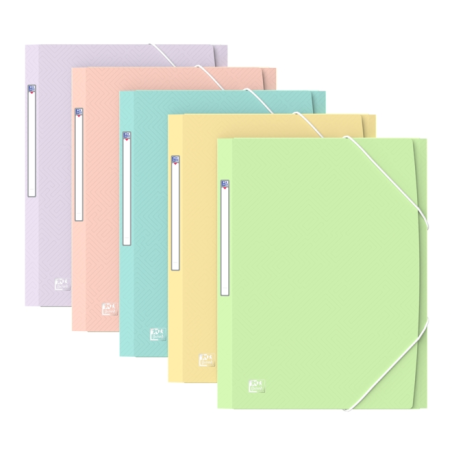 LOT de 10 Oxford A4+ PP TR Pastel STD - Chemise en plastique résistant - Format A4+ - Design moderne et élégant - Idéal pour org