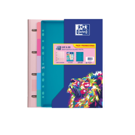 LOT de 10 Oxford Europeanbinder Oxfl&G A4+Pp Sb+Sep Pas Sur - Classeur format A4+ avec intercalaires - Pochette en polypropylène