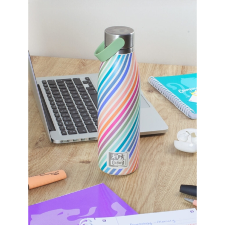 Bouteille Thermos Oxford Runbott Colorblock 50cl - Revêtement Intérieur Céramique - Design Coloré - Contenance 50cl