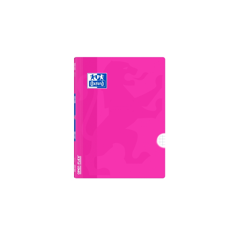 Cahier agrafé Oxford - Format A5+ - 48 feuilles - Quadrillage 4x4 mm avec marges - Couverture plastique - Risque de transparence