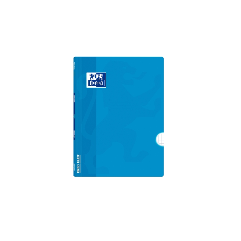 Cahier agrafé Oxford - Format A5+ - 48 feuilles - Quadrillage 4x4 mm avec marges - Couverture plastique - Résistant à la transpa