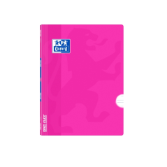 Cahier agrafé Oxford - Format A5+ - 48 feuilles - Ligné 3,5 mm avec marges - Couverture plastique - Résistant à la transparence