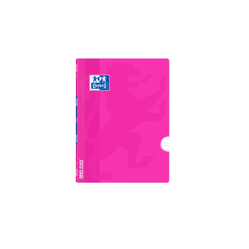 Cahier agrafé Oxford - Format A5+ - 48 feuilles - Ligné 3,5 mm avec marges - Couverture plastique - Résistant à la transparence