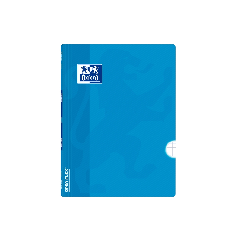 Cahier agrafé Oxford - Format A4 - 48 feuilles - Quadrillage 4x4 mm avec marges - Couverture plastique - Transparence d'encre -