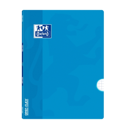 Cahier agrafé Oxford - Format A4 - 48 feuilles - Quadrillage 4x4 mm avec marges - Couverture plastique - Transparence d'encre -
