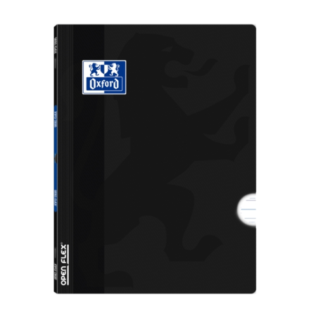 LOT de 10 Oxford Openflex Carnet agrafé A4 – Couverture en plastique robuste – Agrafé pour une plus grande durabilité – Règle 3,